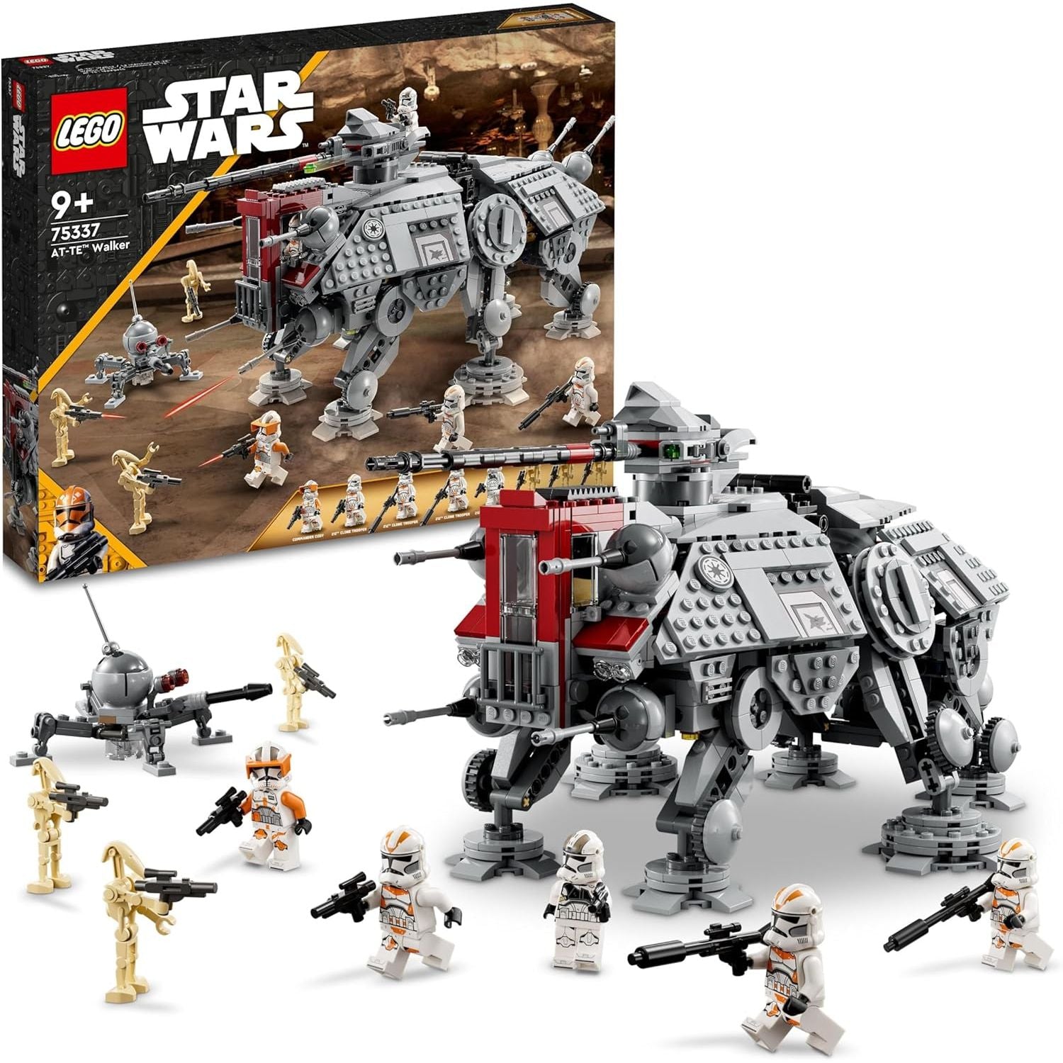 Buy LEGO,LEGO Star Wars 75337 AT-TE Walker Building Toy with 3 212th Clone Trooper Minifigures, plus Dwarf Spider & Battle Droid Figures - Gift for 9+ Year Old Boys & Revenge of the Sith Fans - Gadcet UK | UK | London | Scotland | Wales| Near Me | Cheap | Pay In 3 | Construction Set Toys